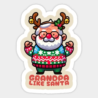 Christmas Grandpa like Santa Sticker